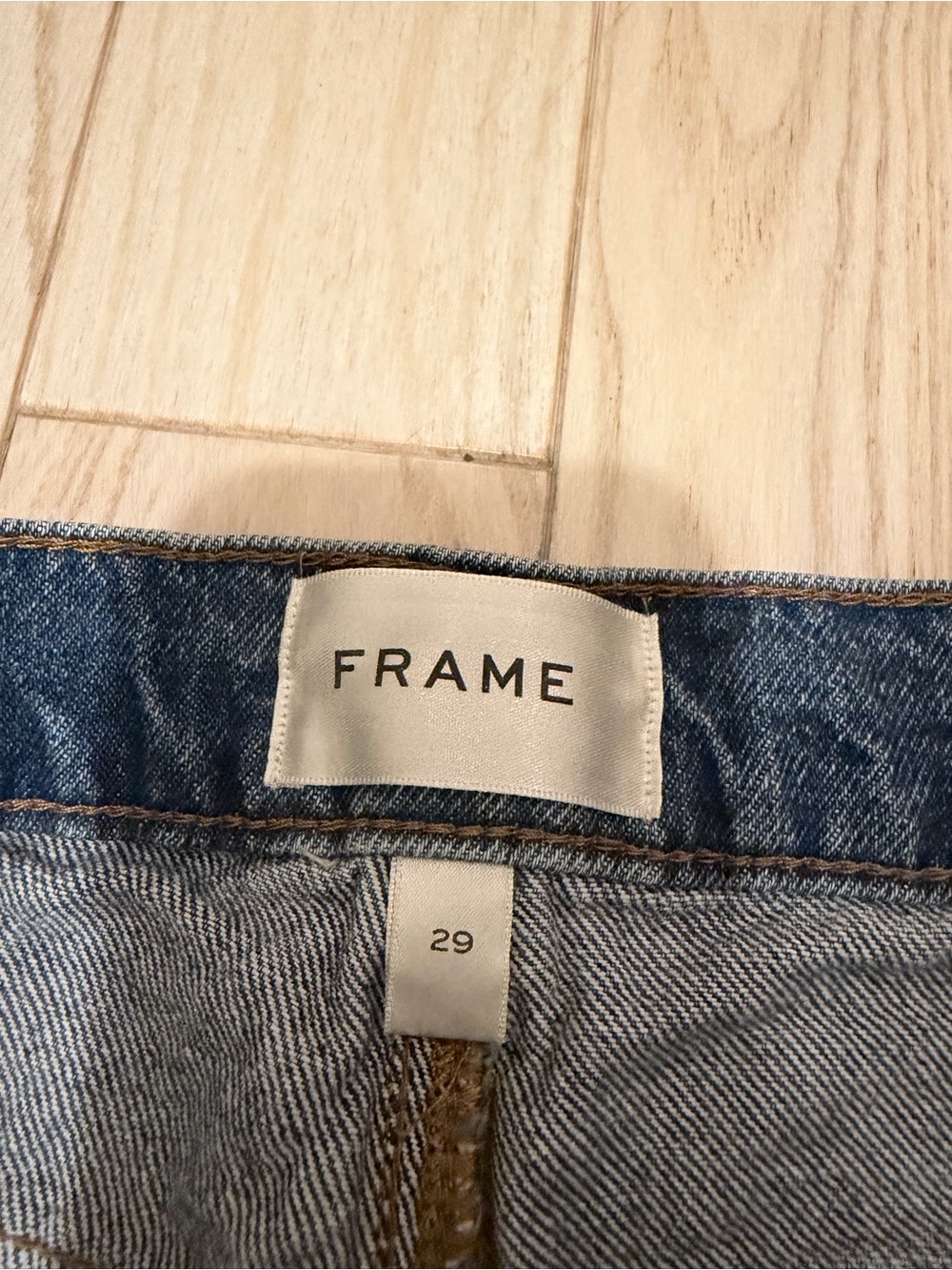 Frame Denim High-Rise Jean Shorts in Dark Blue - Picture 3 of 6
